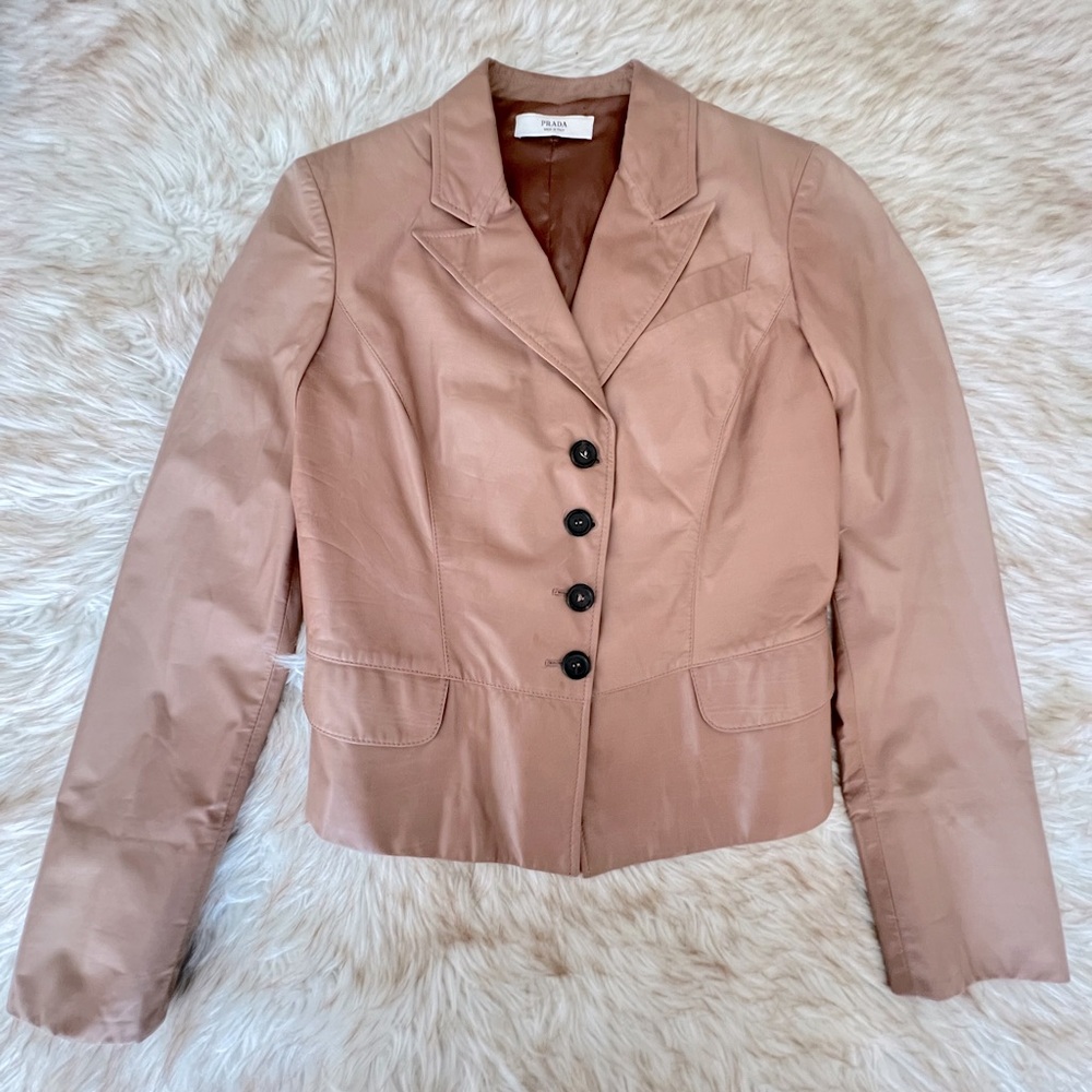 Prada Leather Jacket Blazer - image 1